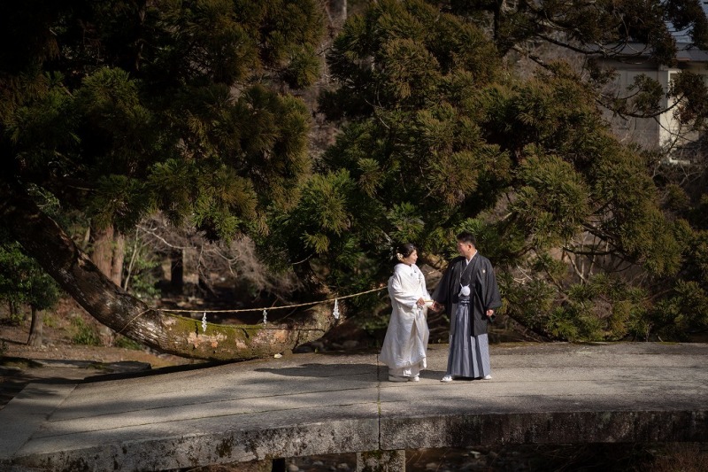ロケ地『走井橋』の上で・・・
