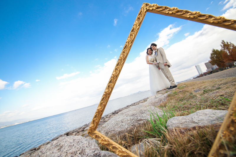 フレームの中のお二人♪きまってますね