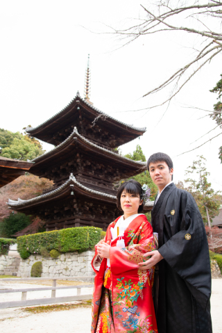 三井寺　びわ湖大津館で秋を撮影