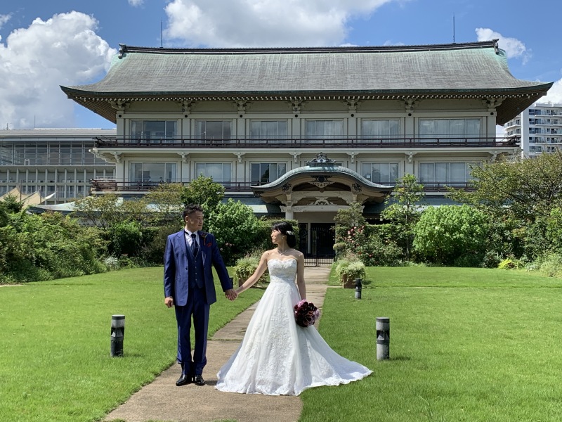 ガーデンの中で撮影