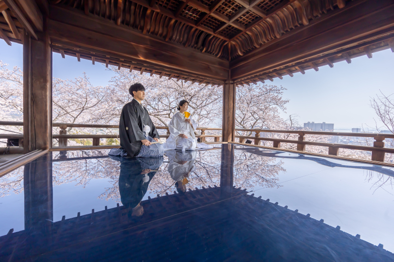 三井寺観月舞台・前撮り