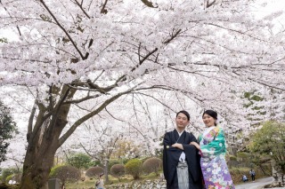 白無垢・色打掛2点着用で三井寺満喫