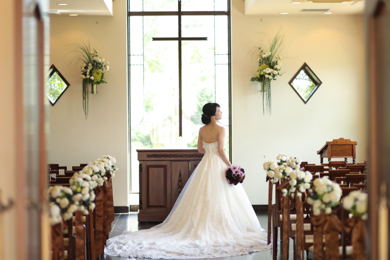 チャペルにて撮影