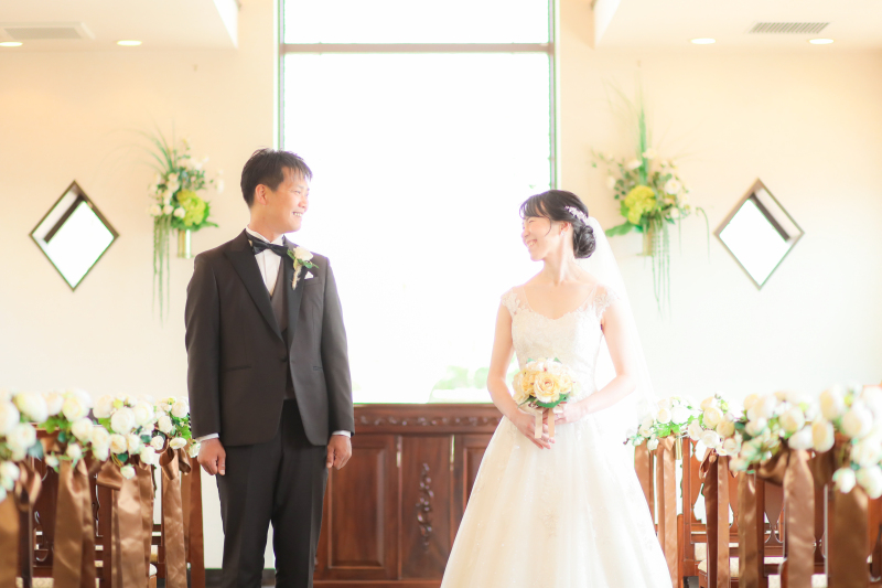 チャペルにて撮影