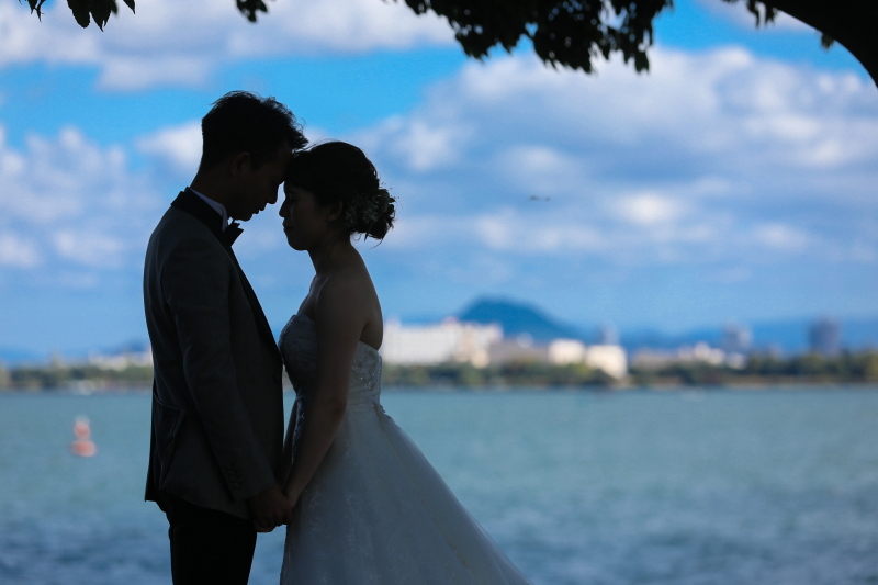 お二人でシルエット撮影