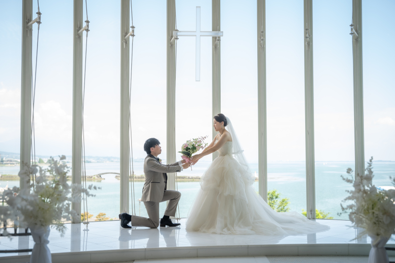 景色が見渡せるチャペルフォト