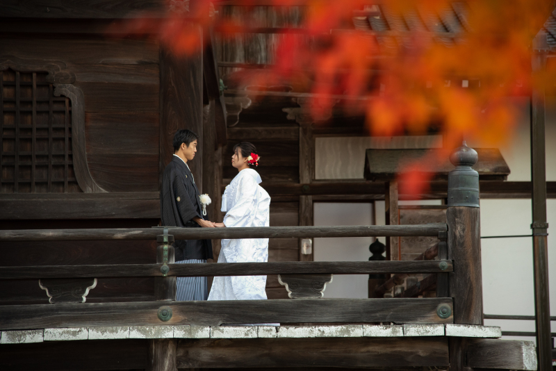 色づいた紅葉と共に…