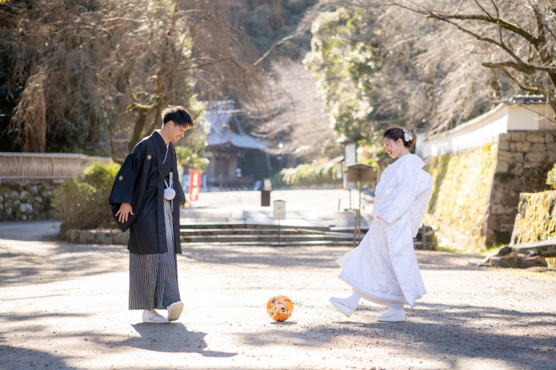 サッカーファンのお二人‥ボールご持参です