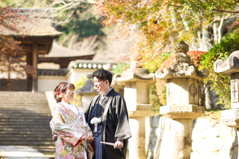 三井寺　びわ湖大津館で秋を撮影