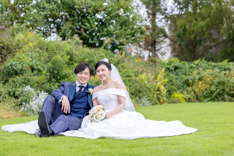 ガーデンで自然を感じながらの撮影です