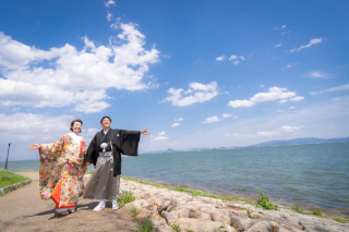 青空の下ロケーションフォト