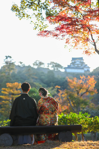 秋の彦根城撮影