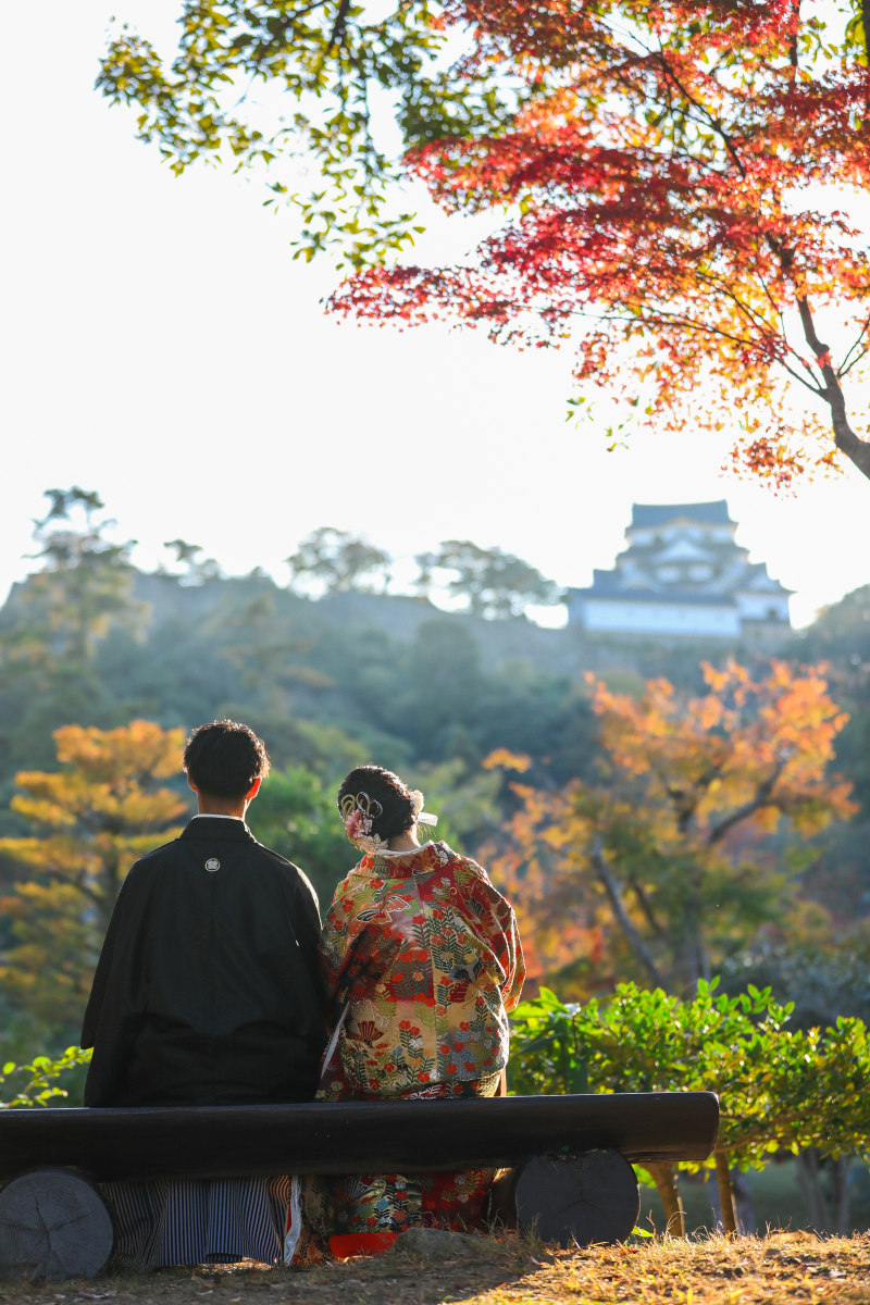 秋の彦根城撮影