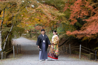 秋の三井寺撮影