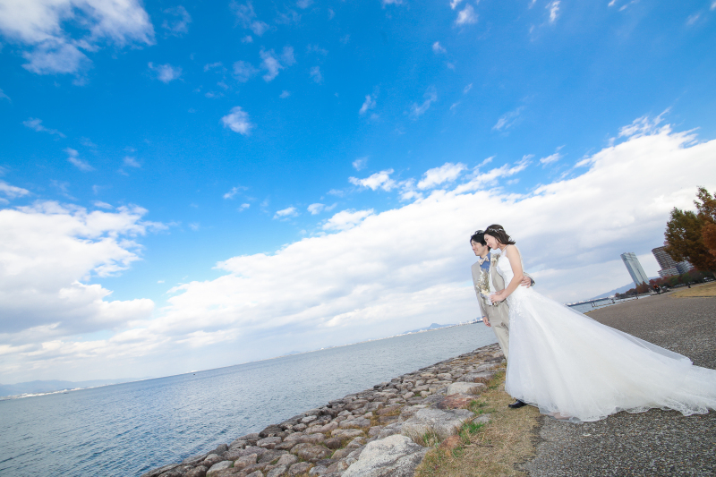 花嫁さまの好きな琵琶湖の場所で・・・