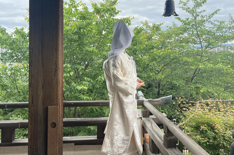 白無垢に綿帽子姿の花嫁様