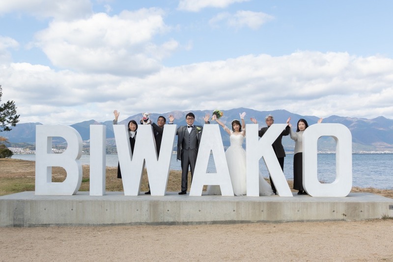 琵琶湖の象徴！モニュメント『BIWAKO』