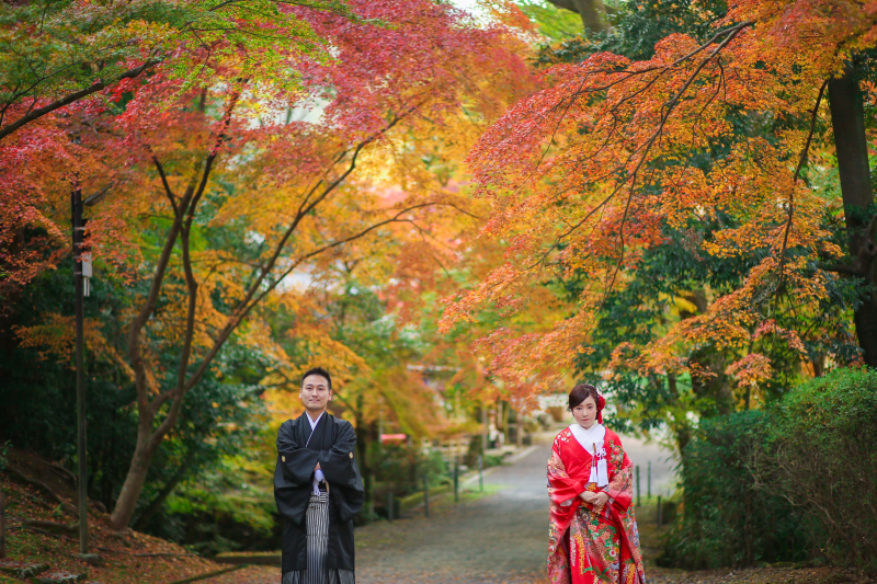 紅葉の名所　三井寺で撮影です