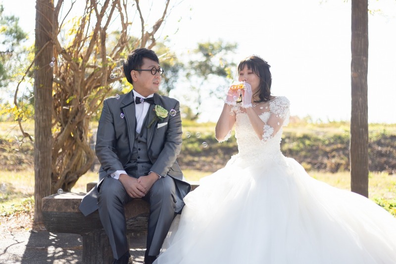 シャボン玉を『フゥ～』