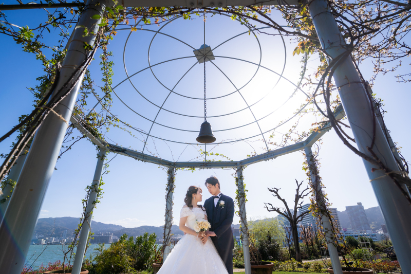 びわ湖大津館で洋装フォトです
