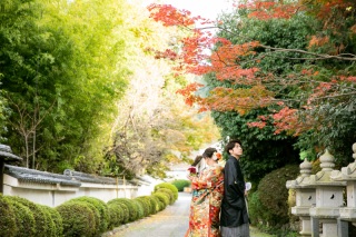 秋の隨心院にてロケーションフォト