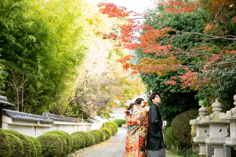 秋の隨心院にてロケーションフォト