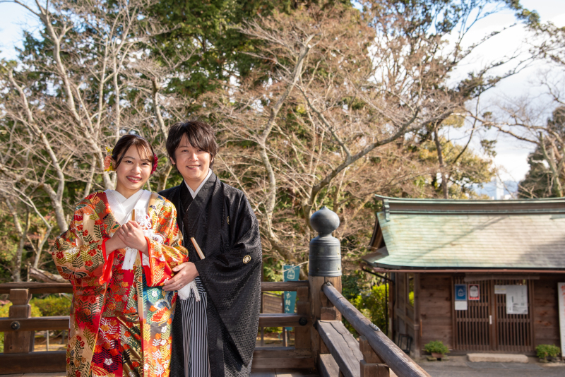 三井寺の本堂から撮影スタートです