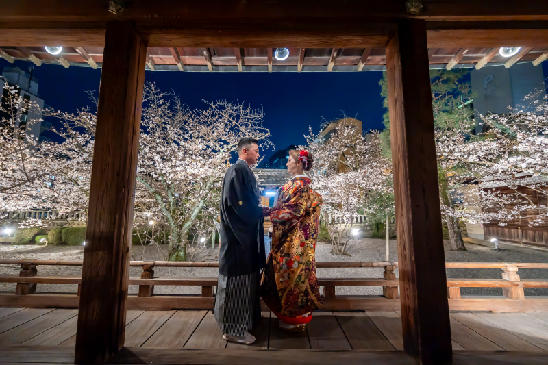 天孫神社の舞殿にて撮影
