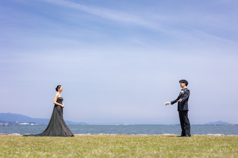 青空！びわ湖！自然！