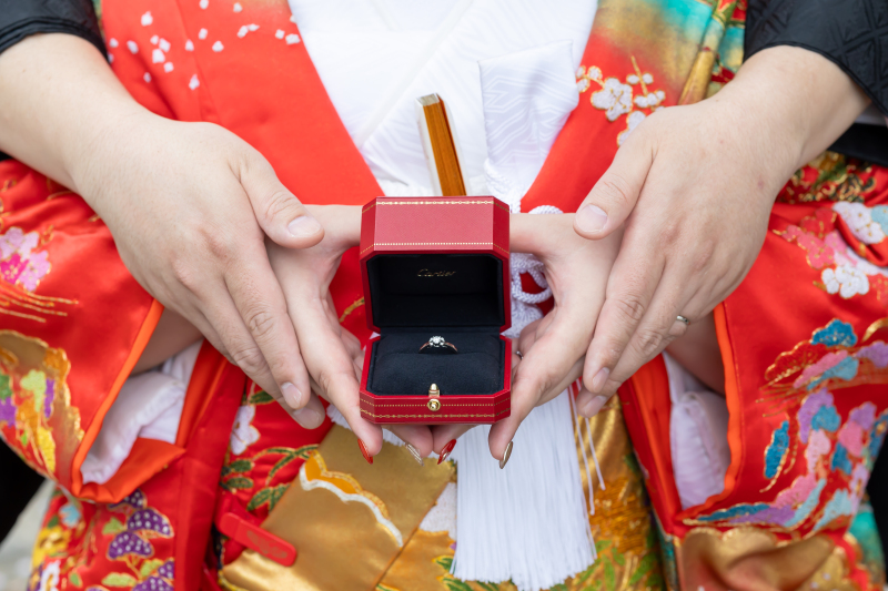 婚約指輪がとっても素敵です