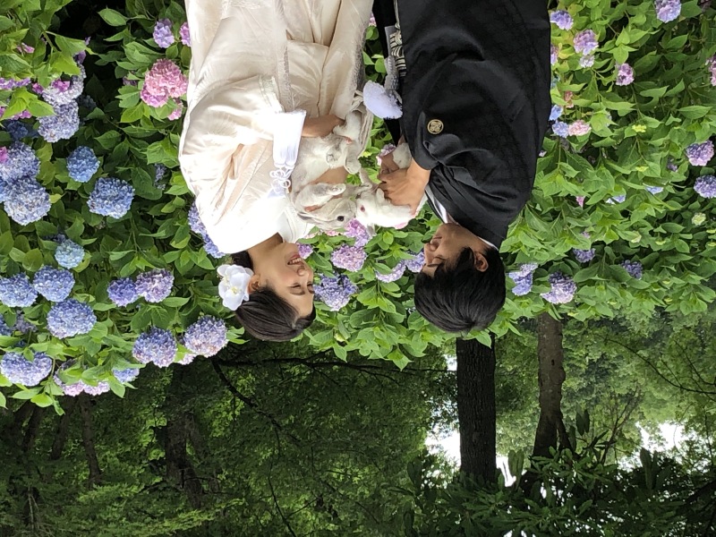 ペットのウサギちゃん！一緒に撮影です