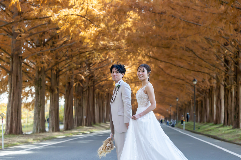 道路の真ん中で『ハイポーズ』