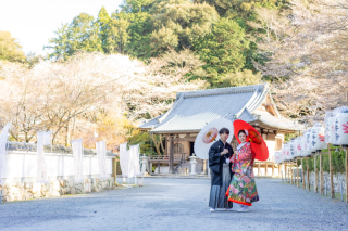 ご家族に見守られながら三井寺撮影