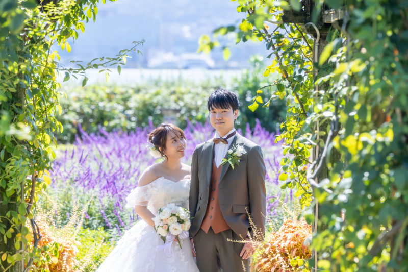 ガーデンの中でのお二人