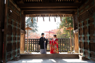 秋の毘沙門堂撮影です