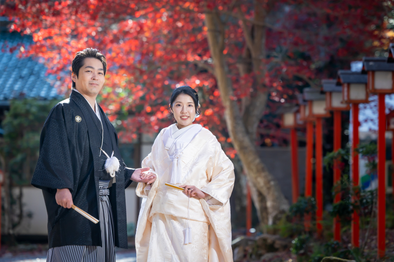 日吉大社の真っ赤な紅葉と出会えました～