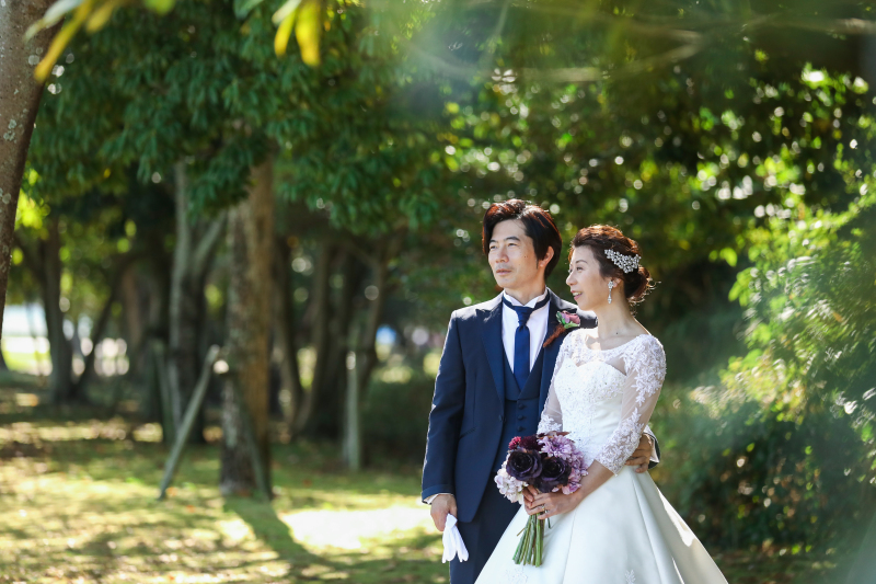 日差しがお二人を包みこんでいます