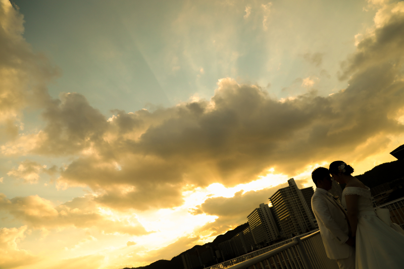 サンセットの中のお二人