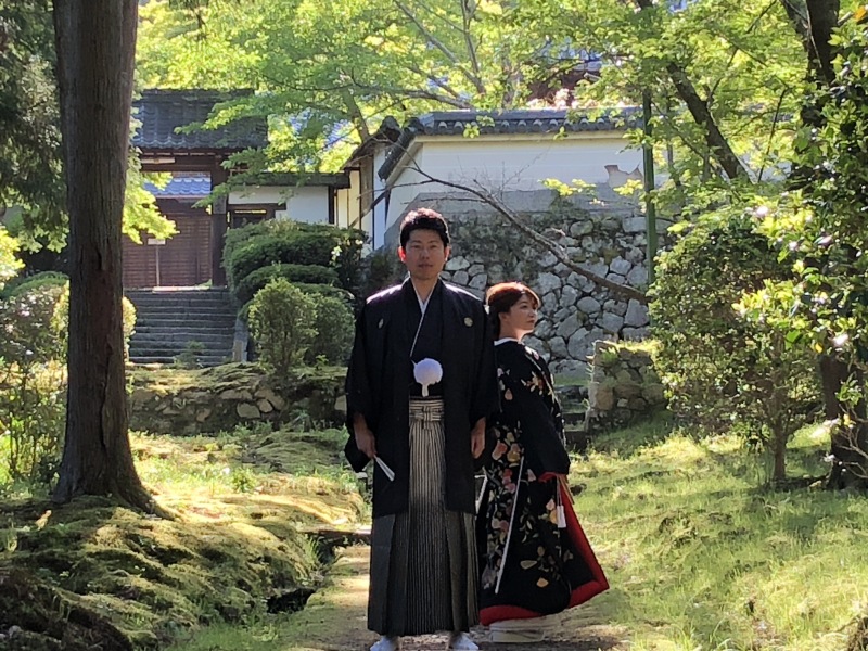 新緑の中でお二人