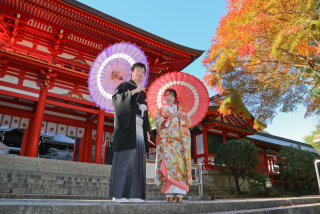 結婚報告を兼ねてロケーション撮影です