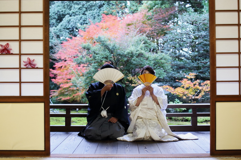 随心院撮影‥少し色づいた紅葉風景