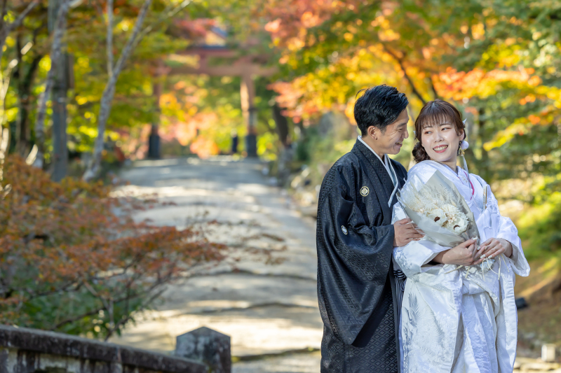 色づき始めた紅葉と撮影できました