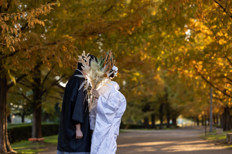 夕方に差し掛かった並木道・・・