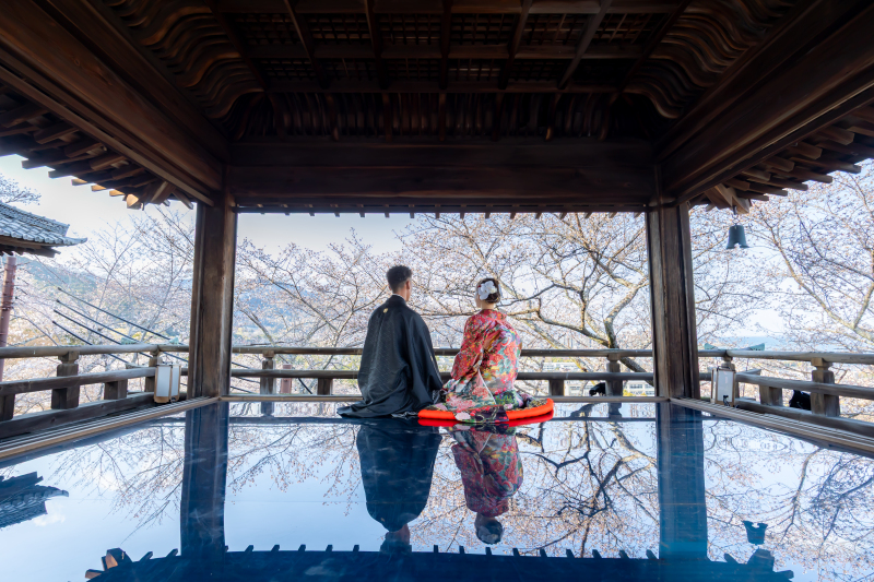 夢の観月舞台で撮影