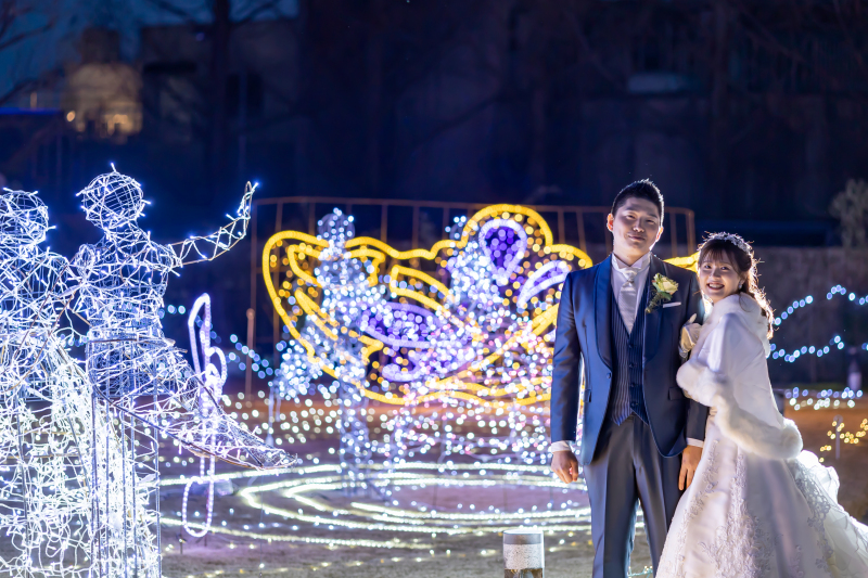 琵琶湖大津館イルミネーションフォト!この時期にしか撮影できない瞬間をお二人の想い出の一日に・・・