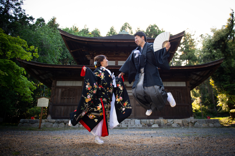 ☆ドラマのロケ地で撮影！当店人気の和装前撮りプラン☆ 新郎和装・花嫁和装（白無垢もしくは色打掛がついております）