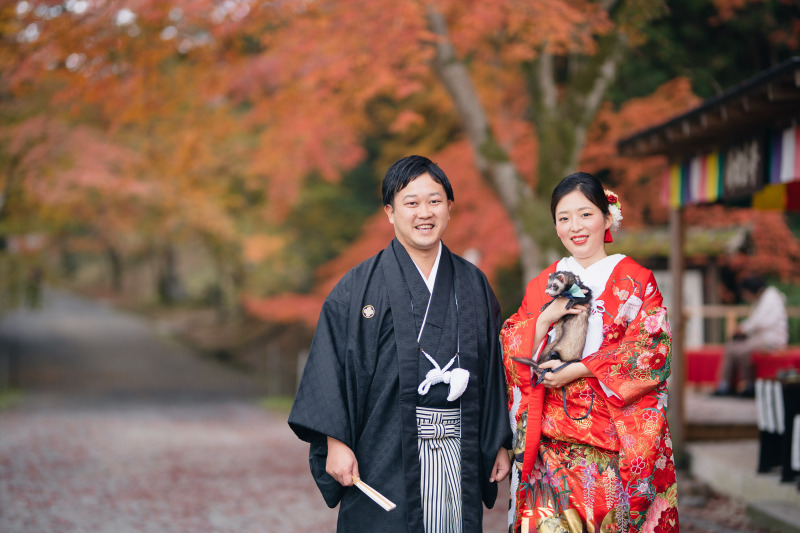♦和装を着てペットと撮影が叶います♦　新郎新婦和装・撮影・撮影データ・ヘアーメイク・アテンド