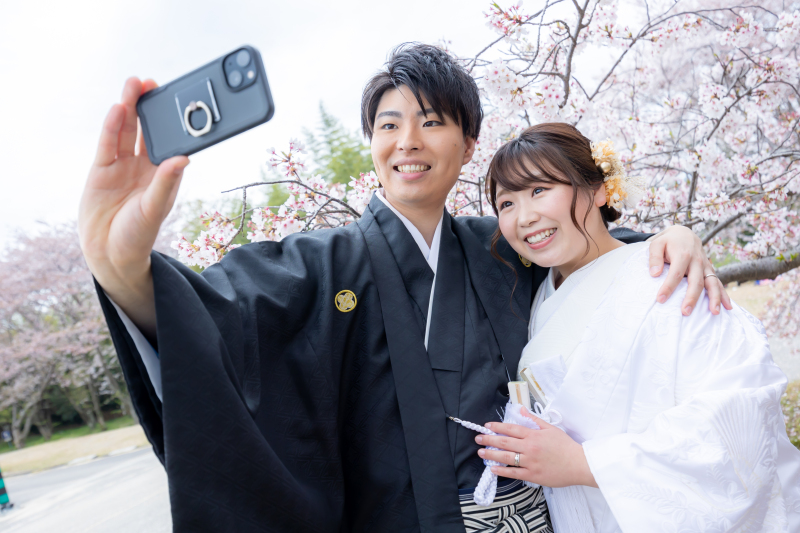 お客様ご用意品一切不要のお手軽和装フォトプラン　花嫁様≪肌着・裾除け・足袋・タオル・髪飾り≫新郎様≪肌着・足袋・タオル≫不要