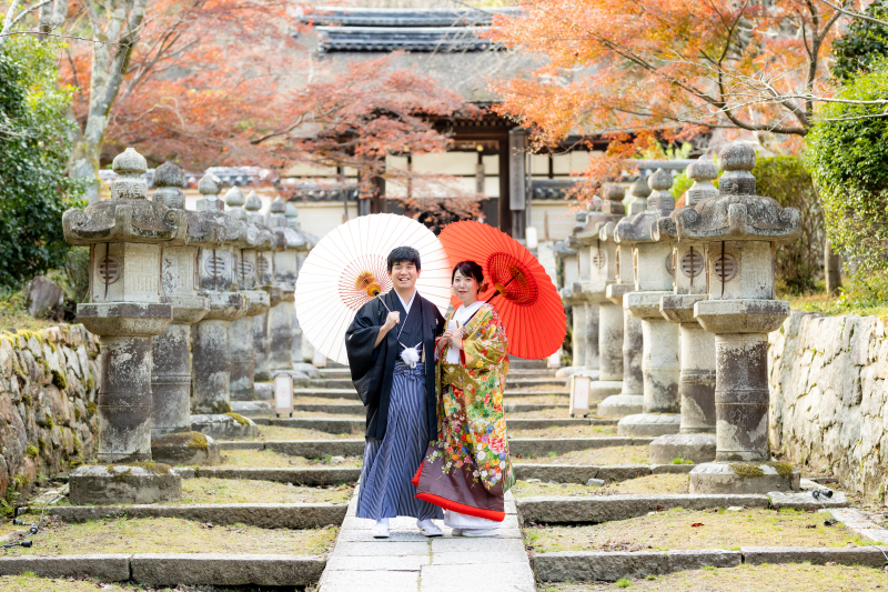 ☆ドラマのロケ地で撮影！当店人気の和装前撮りプラン☆ 新郎和装・花嫁和装（白無垢もしくは色打掛がついております）