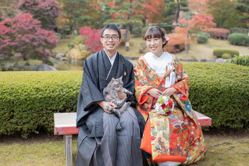 ♦和装を着てペットと撮影が叶います♦　新郎新婦和装・撮影・撮影データ・ヘアーメイク・アテンド